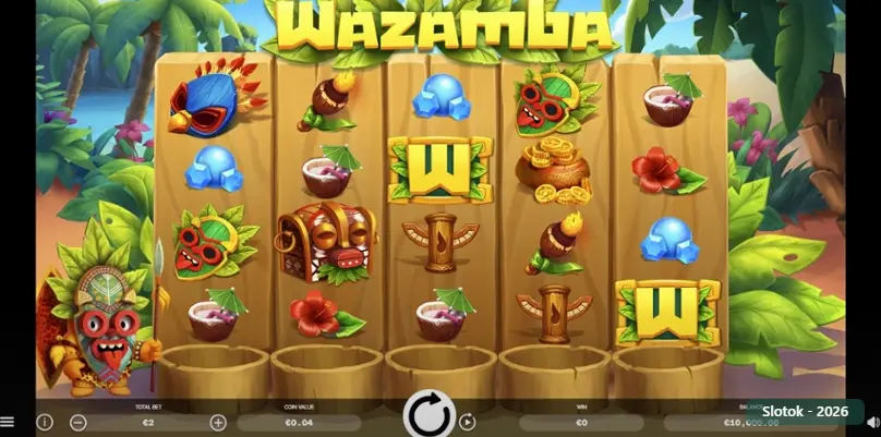 Wazamba slot játék képernyő free spin használat közben